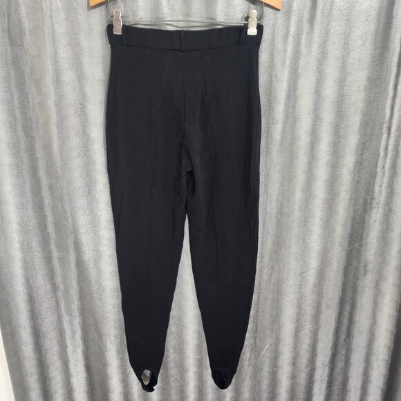 Vintage Plein Sud Black Stirrup Stretch Pants Leggings 38/6 Made in France - Picture 6 of 12